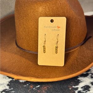 Handmade Gold Beaded Earrings